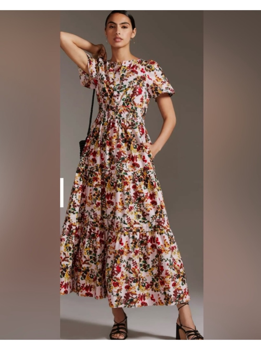 Anthropologie maxi floral dress size XS